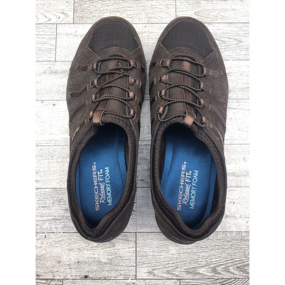 Skechers Women's Relaxed Fit Memory Foam Sneakers 22478 US Size 9 Brown - Picture 6 of 9